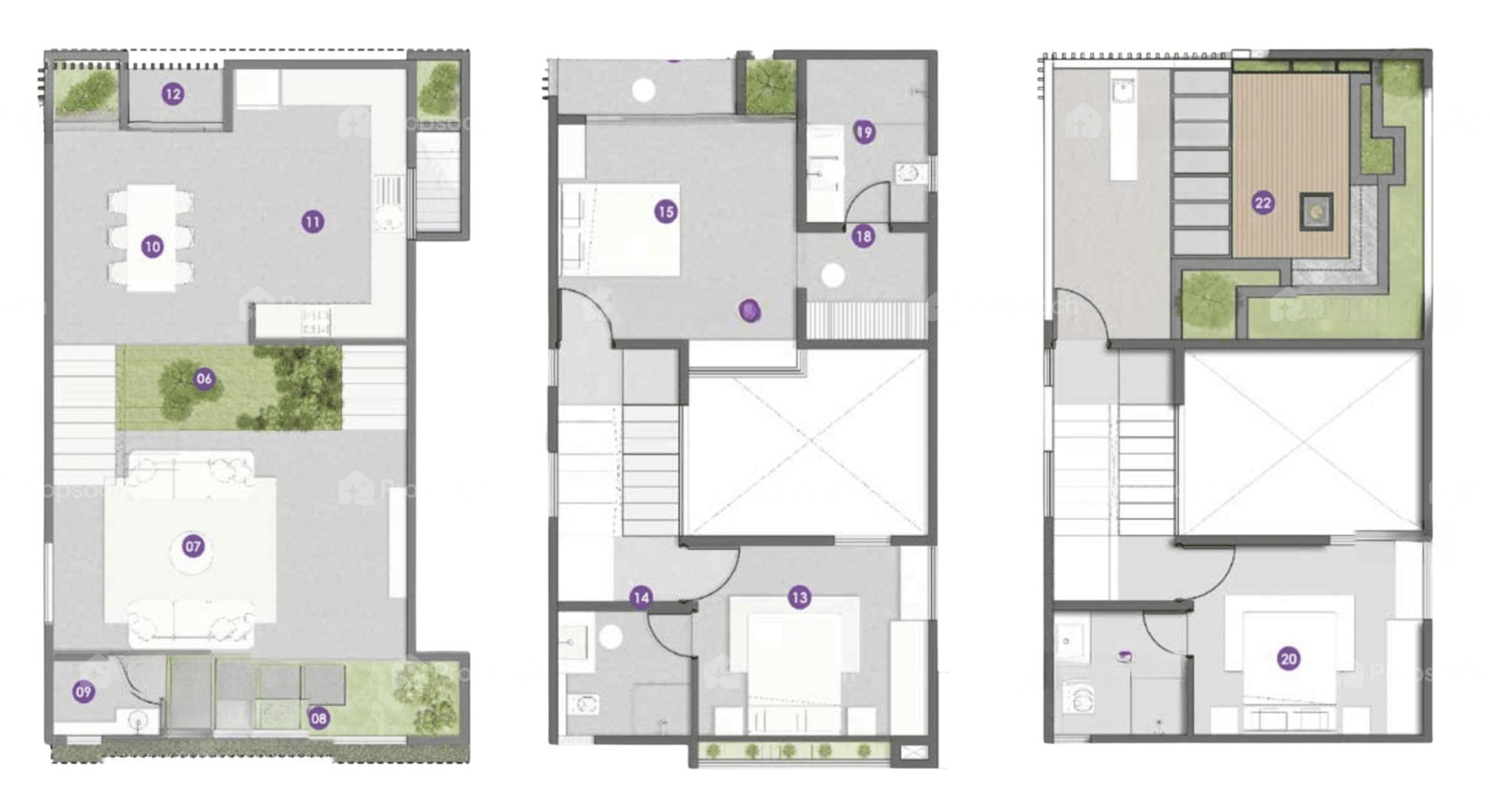 3BHK-Duplex floor plan, Atmos Tropicalwoods