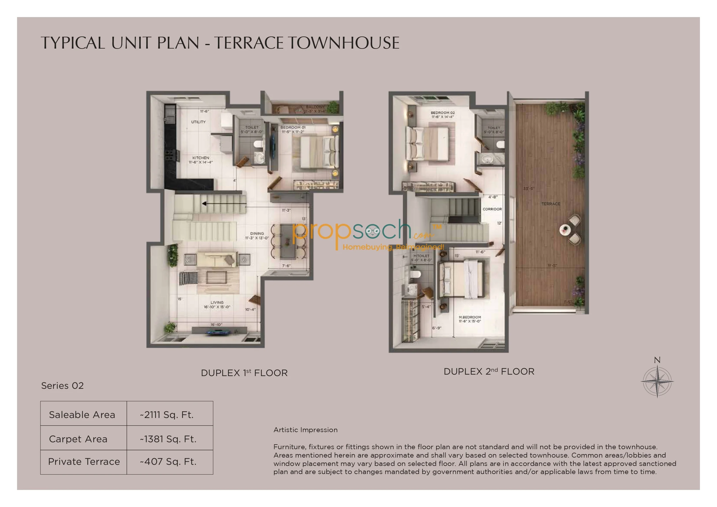 3BHK floor plan, Provident Deansgate