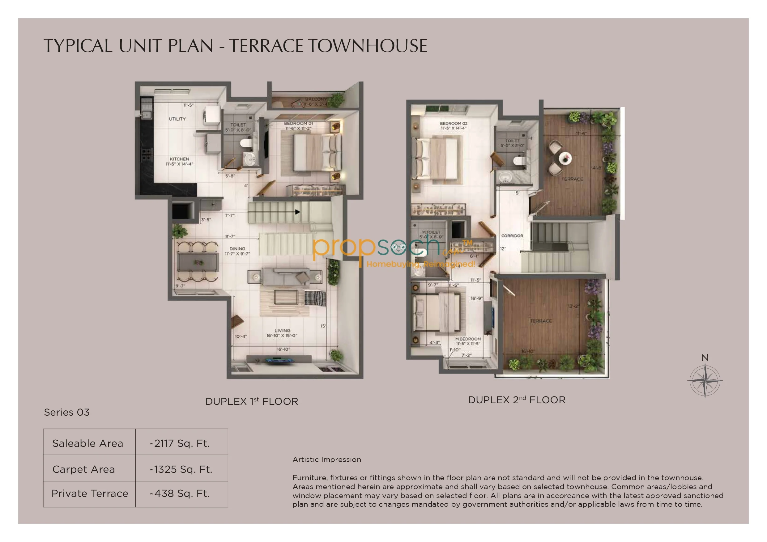 3BHK floor plan, Provident Deansgate