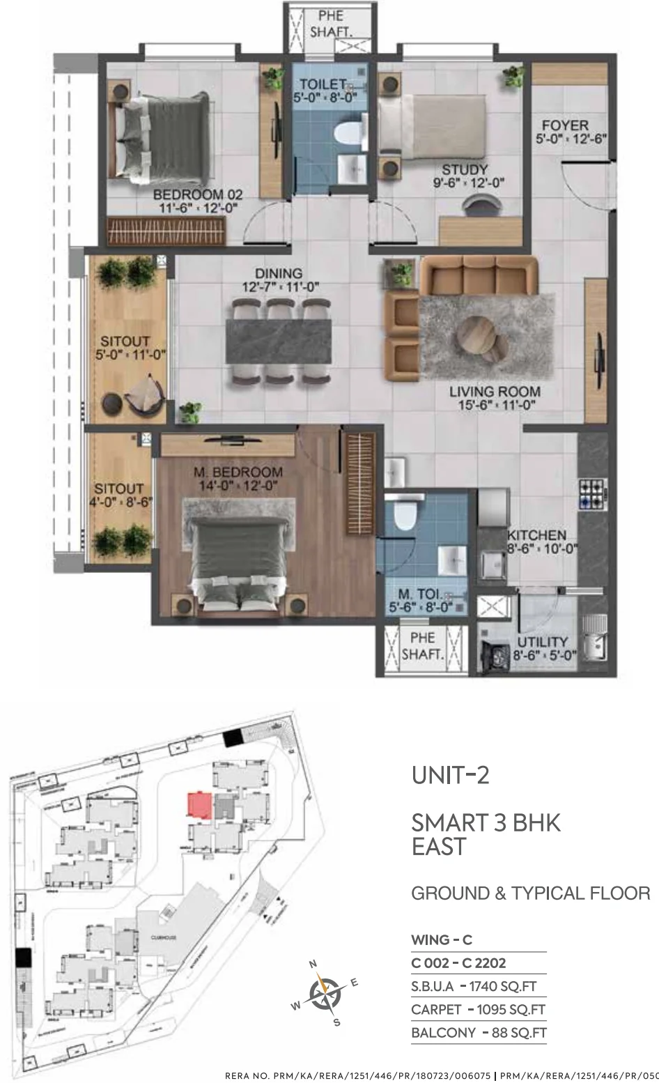 2.5BHK floor plan, Sarang By Sumadhura Phase-2