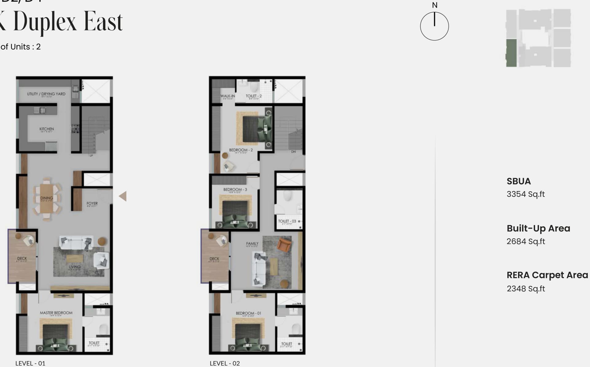 4BHK floor plan, Windmere by Modern Spaaces
