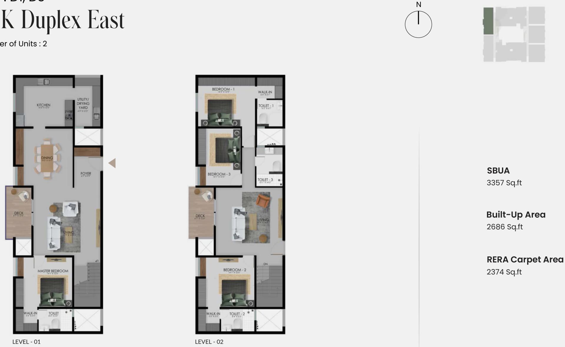 4BHK floor plan, Windmere by Modern Spaaces